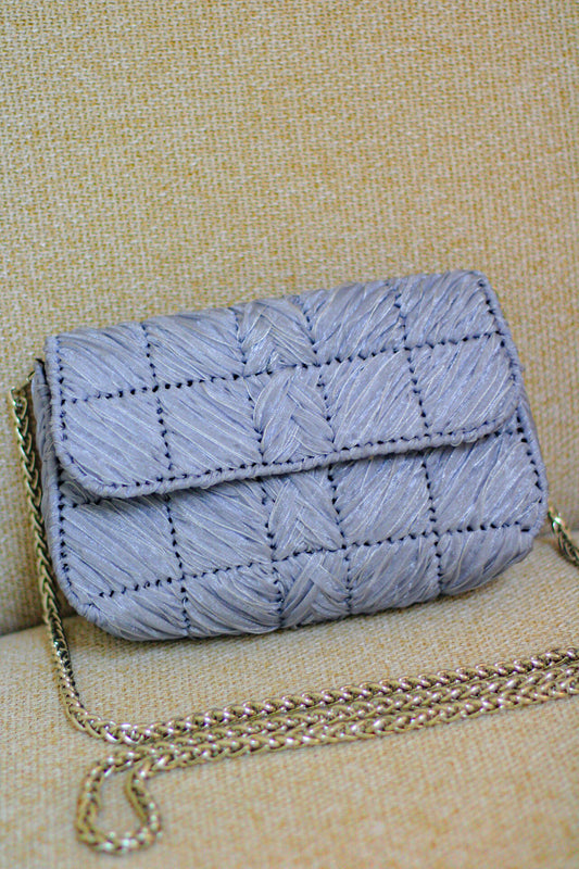 Gray Organza Handmade Bag