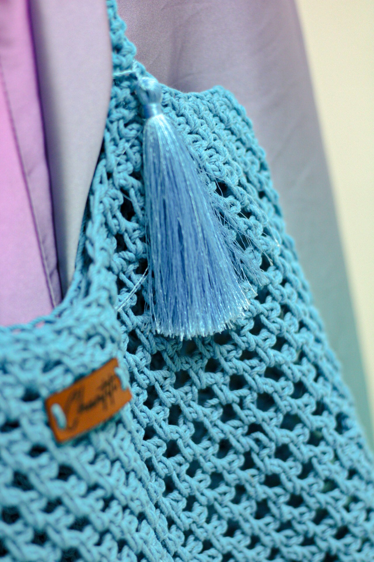 Turquoise Crochet Bag