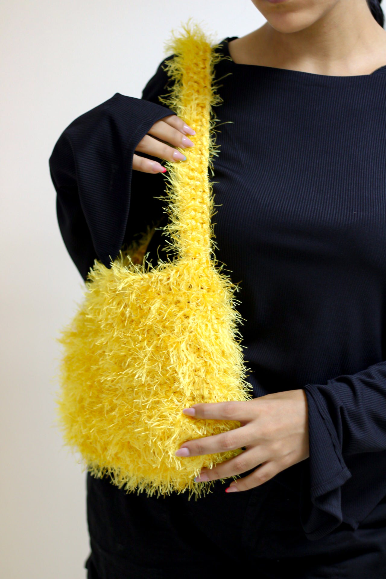 Yellow Fur bag