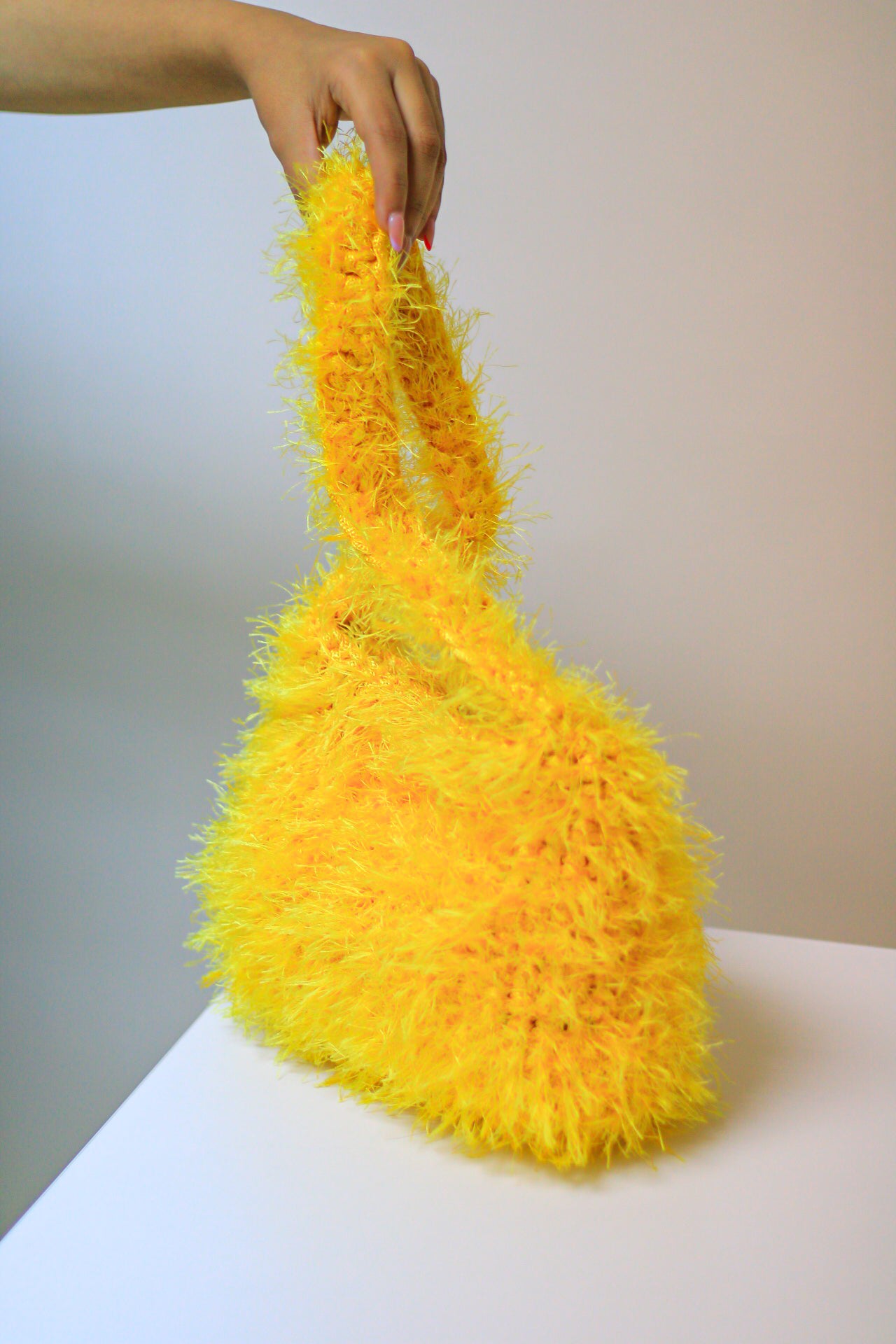 Yellow Fur bag