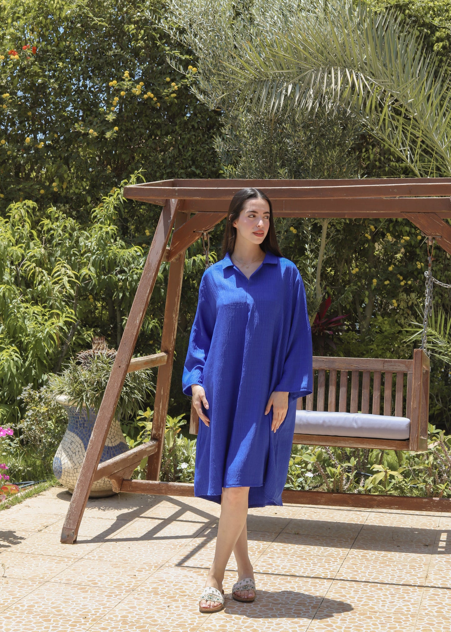 Blue shirt Dress