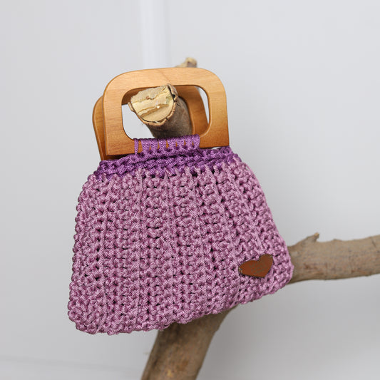 Purple Crochet Bag